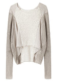 Crop Front Linen Sweater