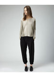 Crop Front Linen Sweater