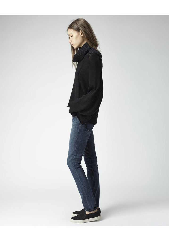 Cropped Front Turtleneck