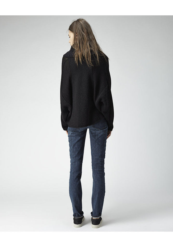 Cropped Front Turtleneck