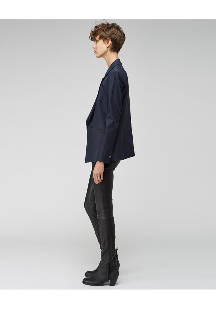 Cropped Stovepipe Leather Pants