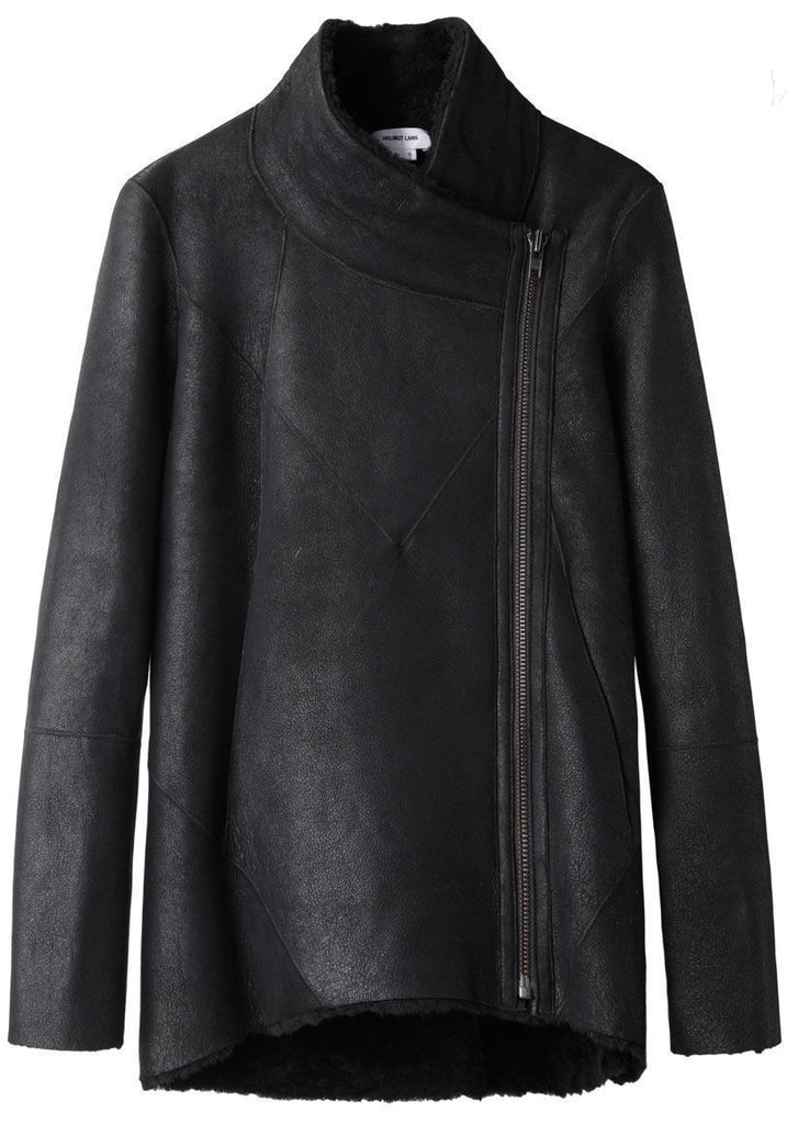 Double Collar Shearling Coat