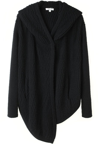 Hooded Rib Cardigan