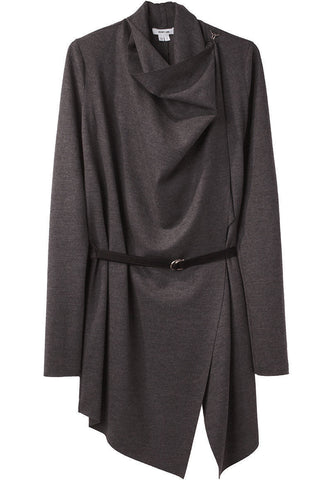 Wool Draped Cardigan