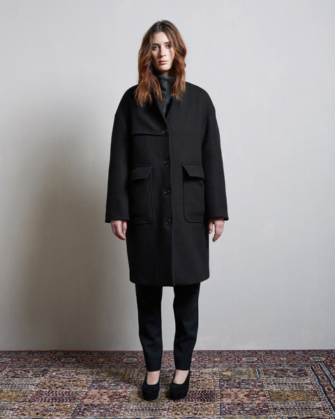 ジャケット・アウター carol shoppe GRANPA WOOL COAT IN KHAKI Wallis Oversized Grandpa Coat, Camel – SourceUnknown