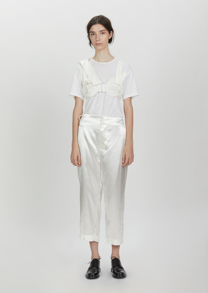 Shifted Seam Crop Trousers