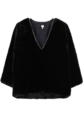 Faux Fur Poncho
