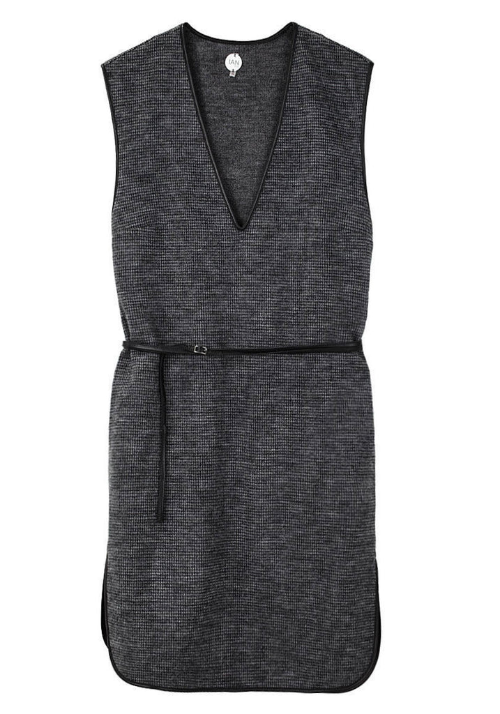 Herringbone V-Neck Dress