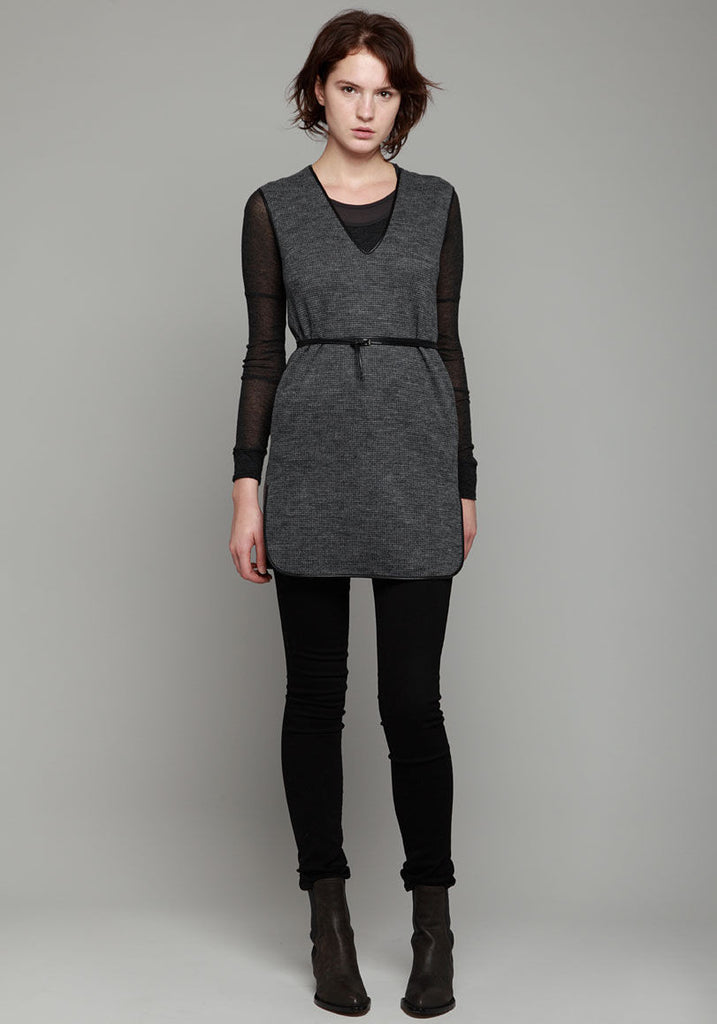 Herringbone V-Neck Dress