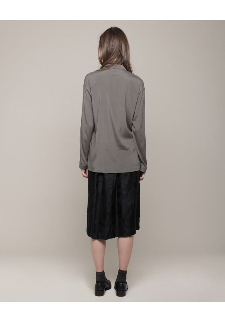 Piped Long Sleeve Blouse