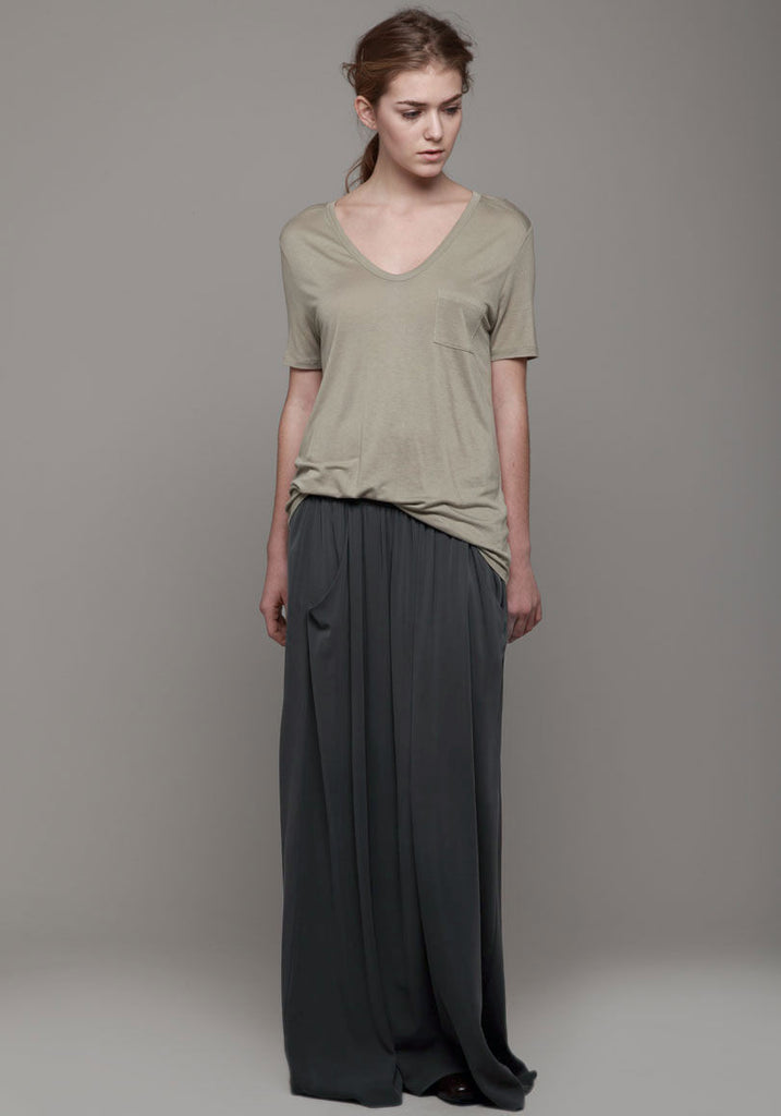 Stretch Georgette Long Skirt