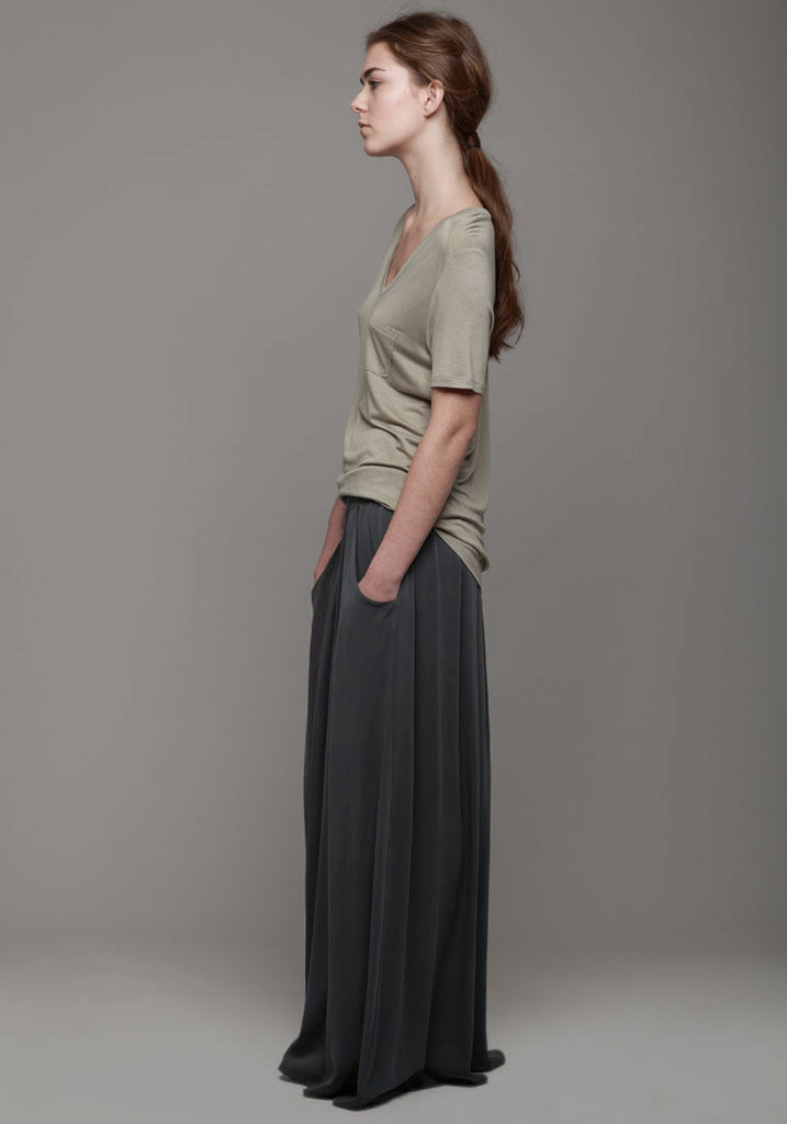 Stretch Georgette Long Skirt