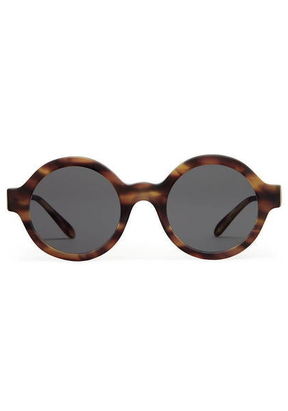 Illesteva Gray Patterned Sunglasses Frieda Illesteva Frieda Round Sunglasses - Grey Sunglasses  main image 3