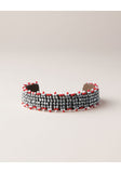 Abey Silver Beaded Cuff