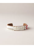 Abey White Beaded Cuff