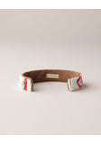Abey White Beaded Cuff