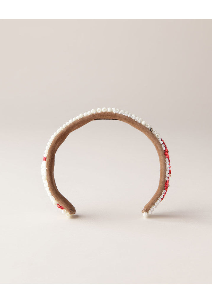 Abey White Beaded Cuff