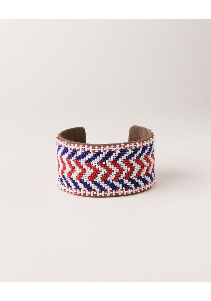 Americana Wide Beaded Cuff