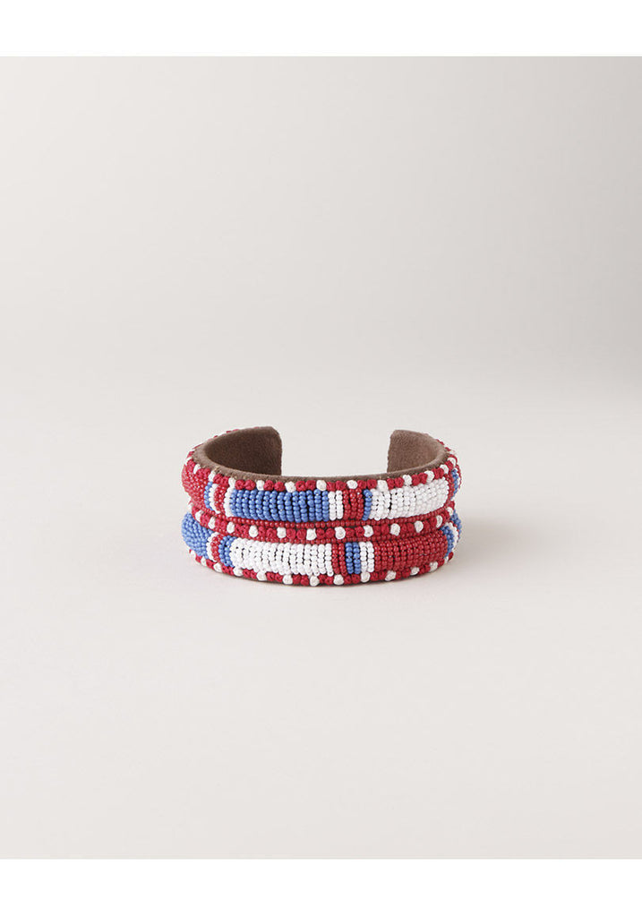 Americana Wide Beaded Cuff