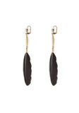 Black Sweat Feather Earrings