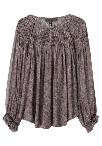 Dajo Printed Smocking Top
