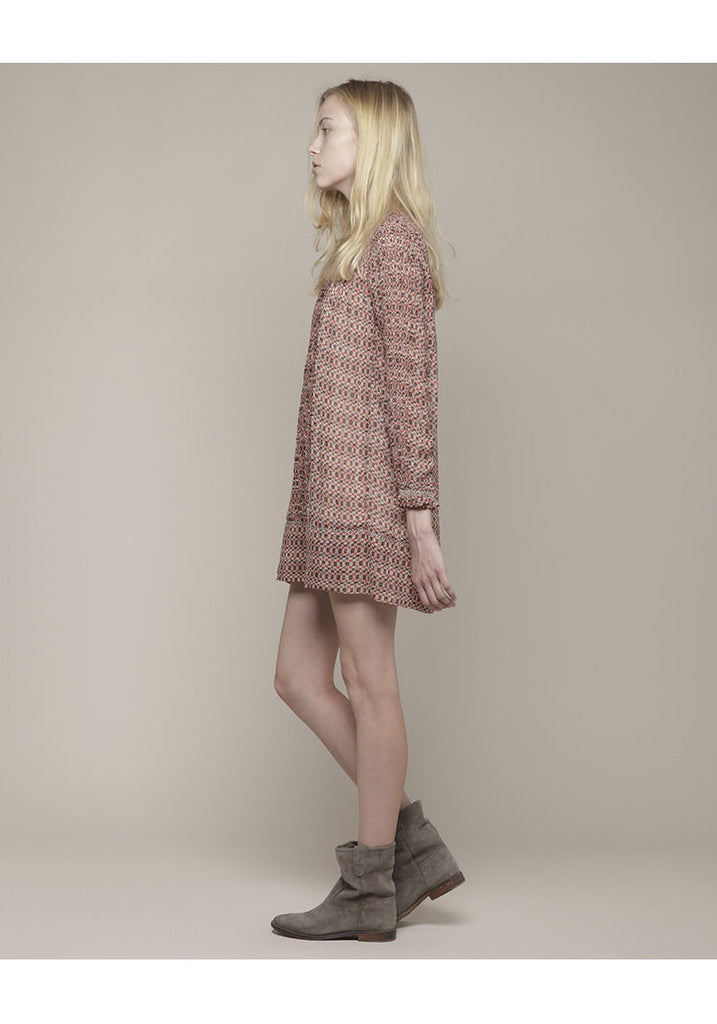 Daria Printed Smocking Dress