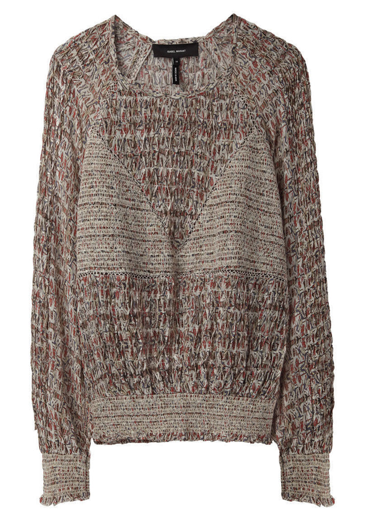 Dawin Smocked Printed Top