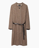 Easton Belted Collarless Coat