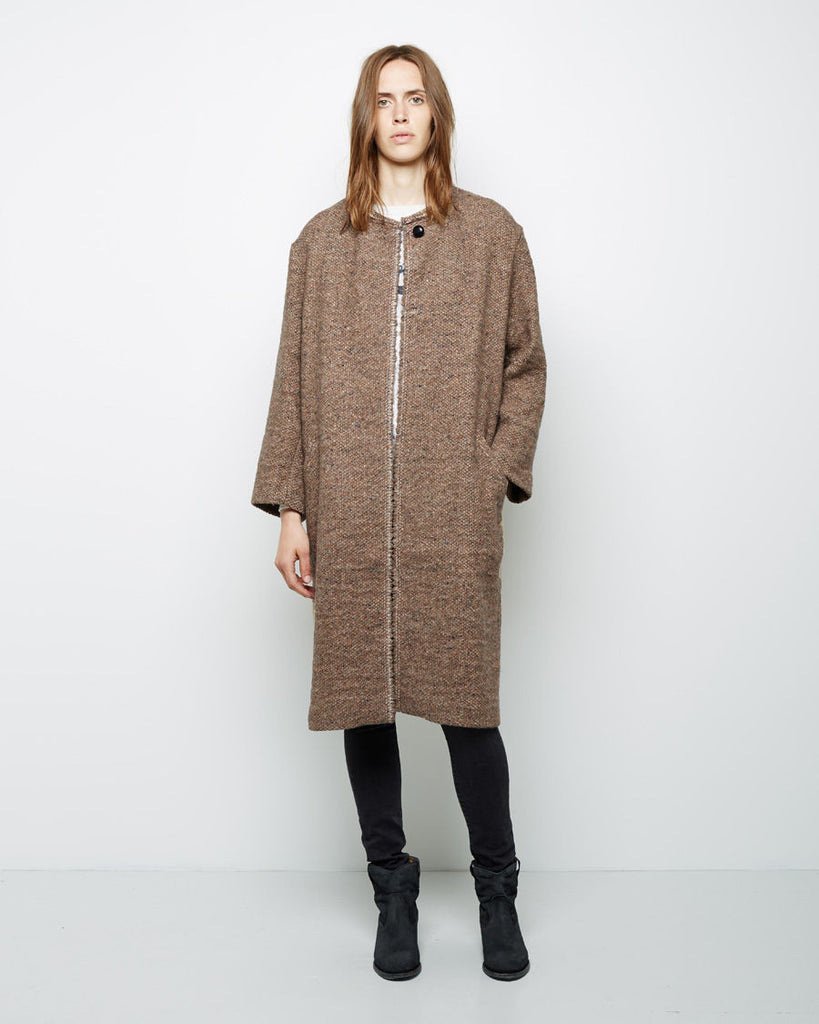 Easton Belted Collarless Coat