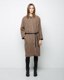 Easton Belted Collarless Coat