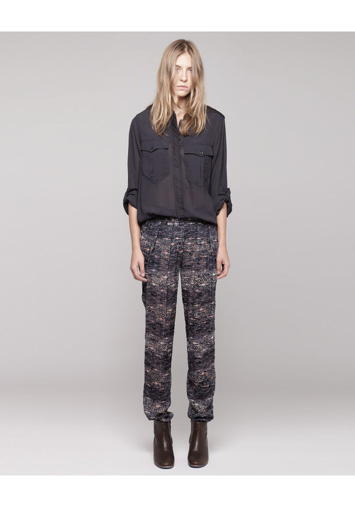 Edlion Printed Velvet Pants