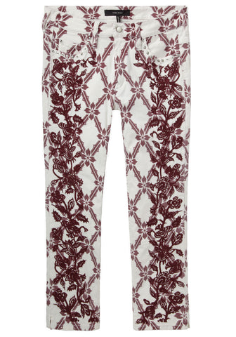Godart Embroidered Cropped Jean