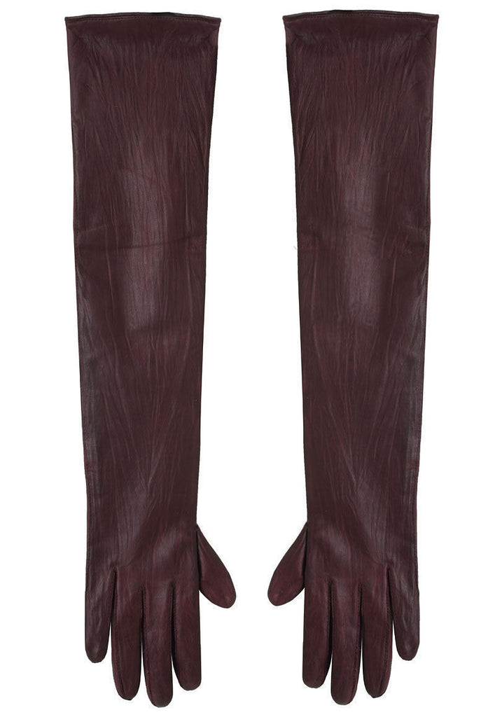 Long Leather Gloves