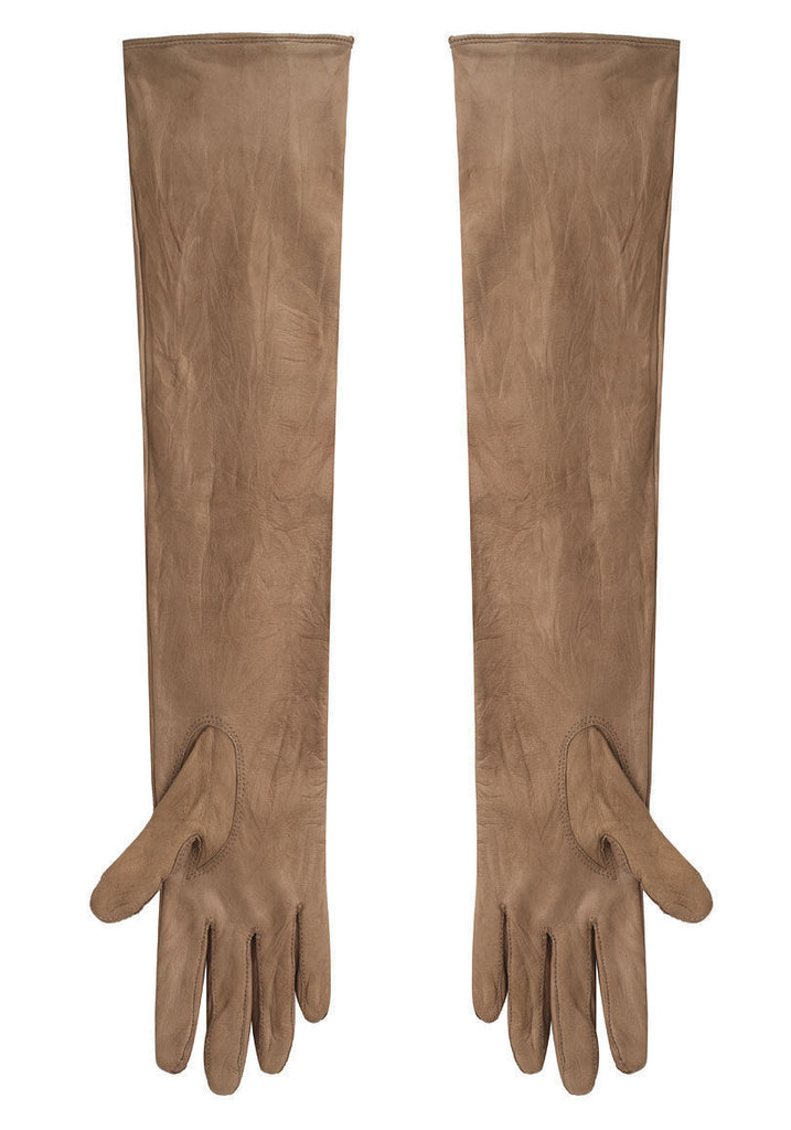 Long Leather Gloves