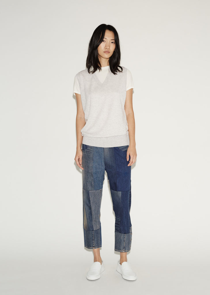 Patchwork Shorty Recycled Denim