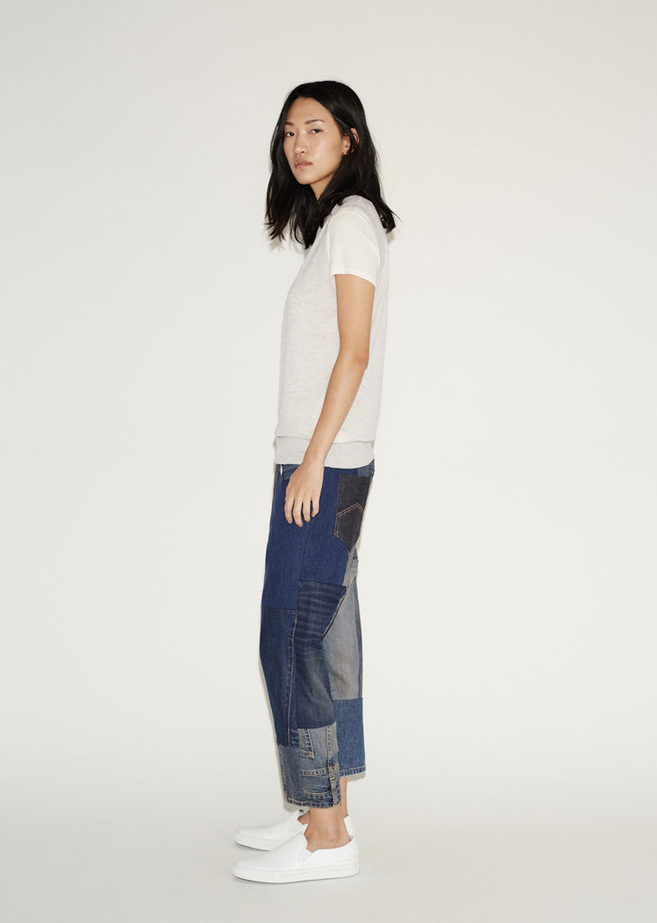 Patchwork Shorty Recycled Denim