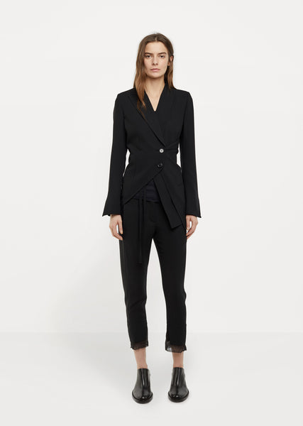Wool Asymmetrical Blazer by Ann Demeulemeester - La