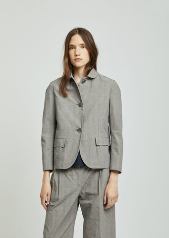 Round Collar Cotton Blazer