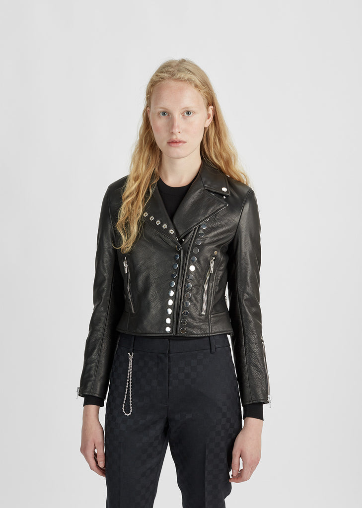 Cropped Sleeve Moto Jacket