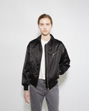 Collared Nylon Bomber