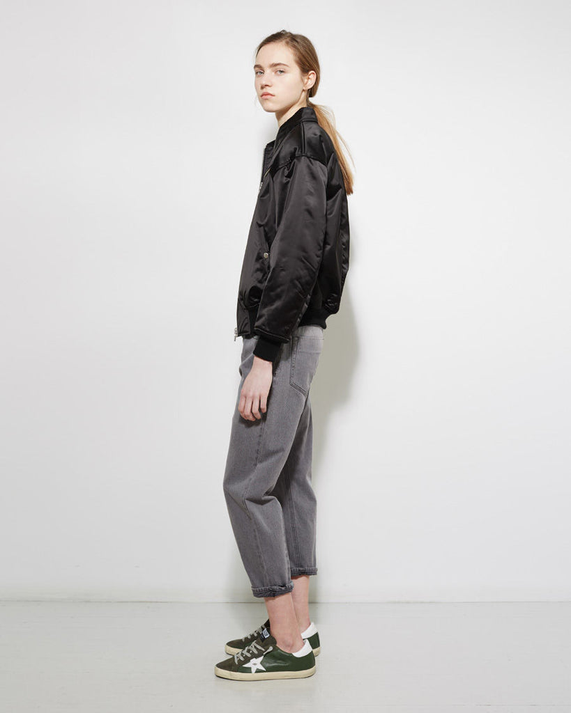 Collared Nylon Bomber