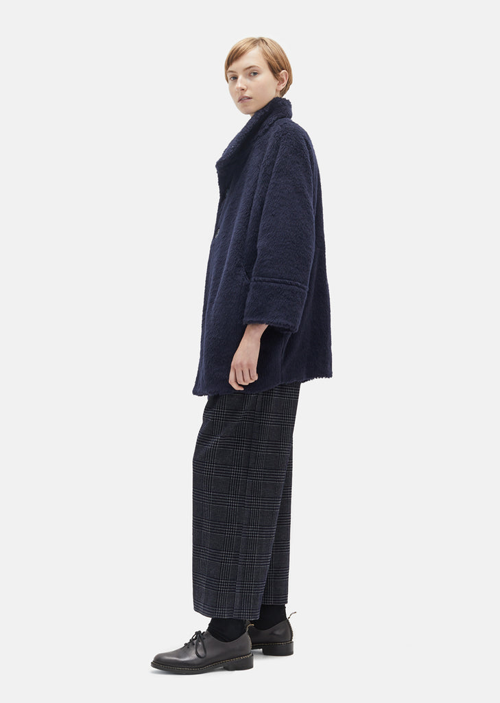 Pile Fur Stand Collar Coat