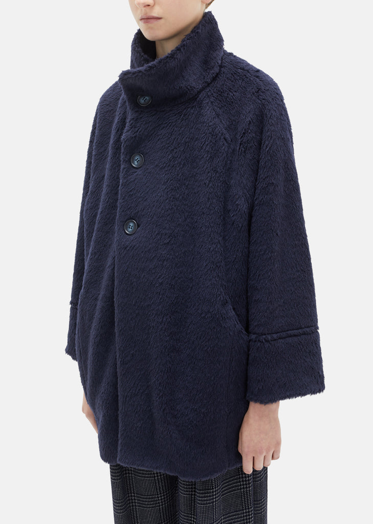 Pile Fur Stand Collar Coat