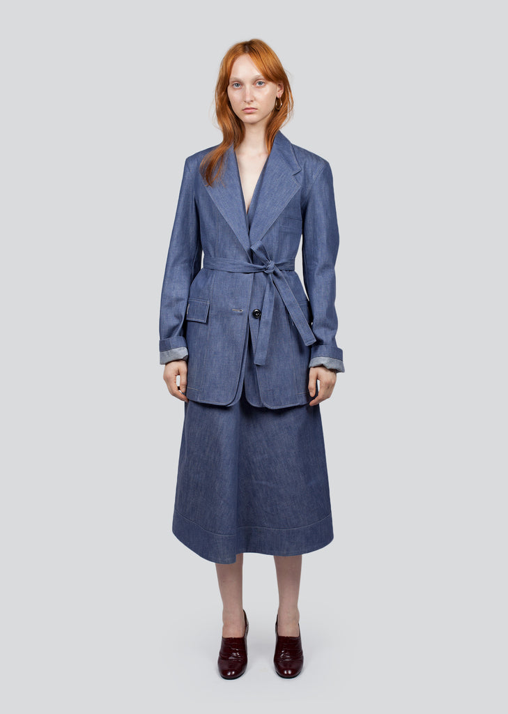 Workwear Belted Denim Jacket