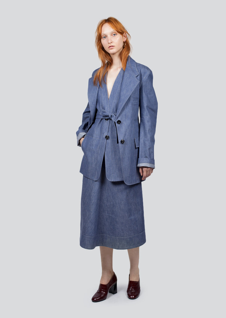 Workwear Belted Denim Jacket