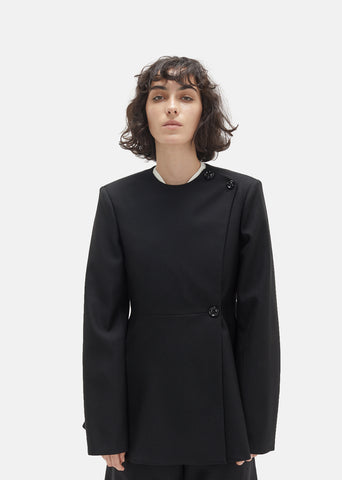 Wool Asymmetrical Suit Jacket