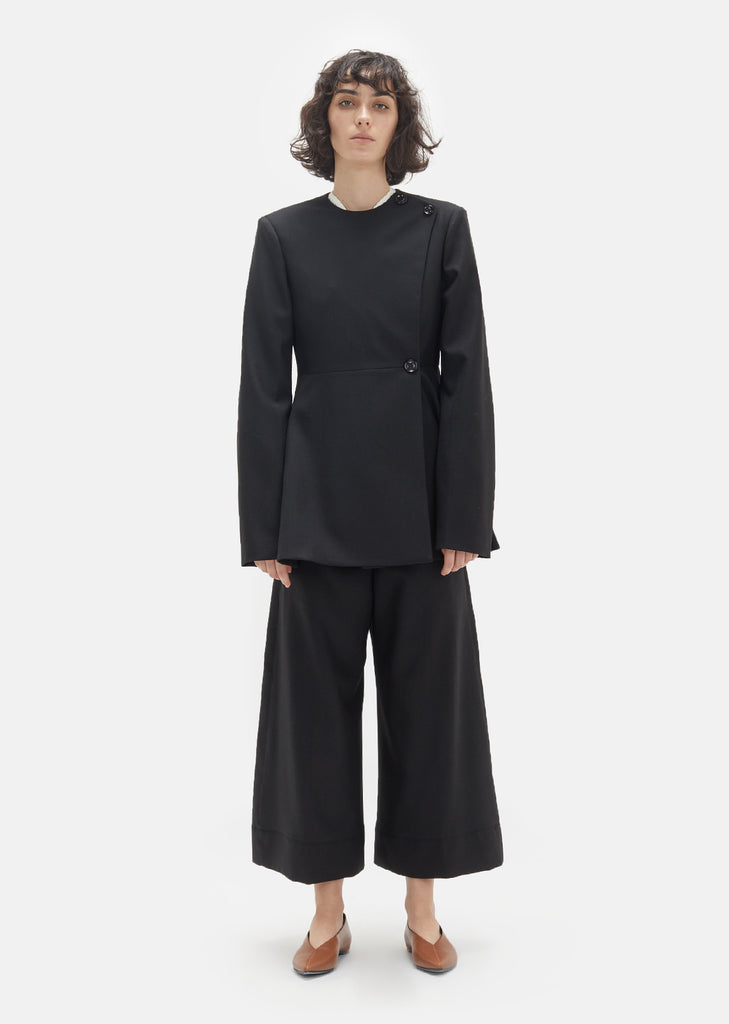 Wool Asymmetrical Suit Jacket