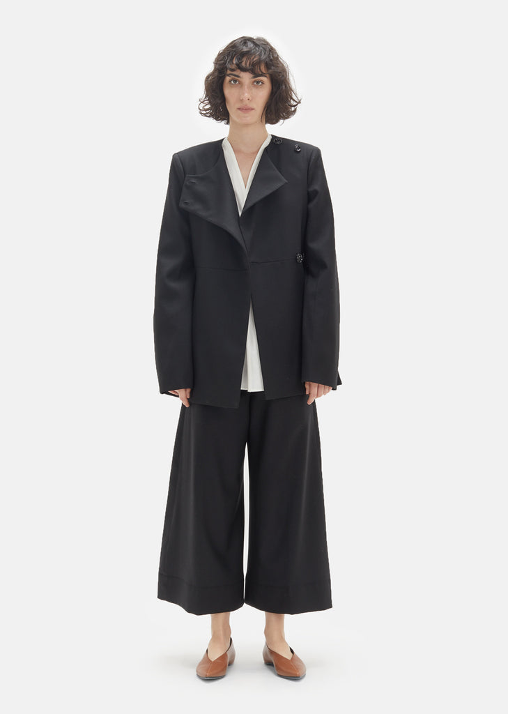 Wool Asymmetrical Suit Jacket