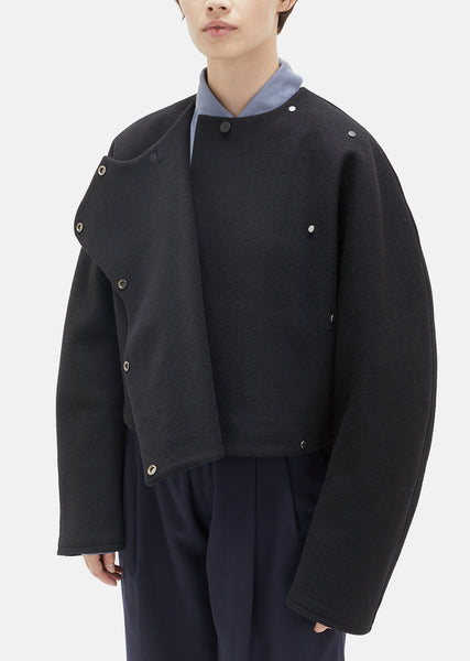 Felted Wool Blouson Jacket by Lemaire- La Garçonne