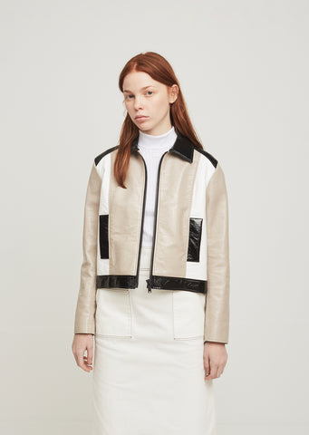 Short Zipped Tricolor Jacket